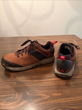 Danner Men's Brown and Black Trail Sneakers with Red Pull Tabs